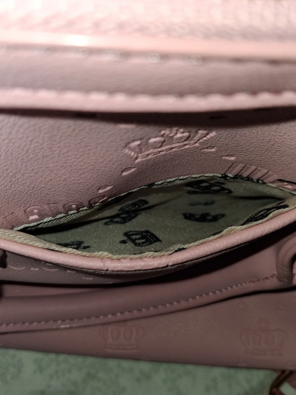 Juicy Couture Debossed Logo Crown Speedy Satchel Pink